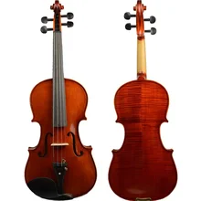 Скрипка Solidwood 4/4 скрипка ель Топ пылающий задний Набор мощный звук скрипка