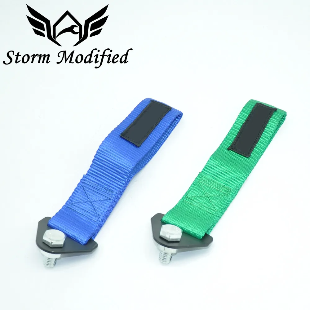 

SuTong Blue Towing Rope Thicker Nylon Strap Tow Loop Strap Racing Drift Rally Emergency Tool Front Rear Bumper Hook SPCO