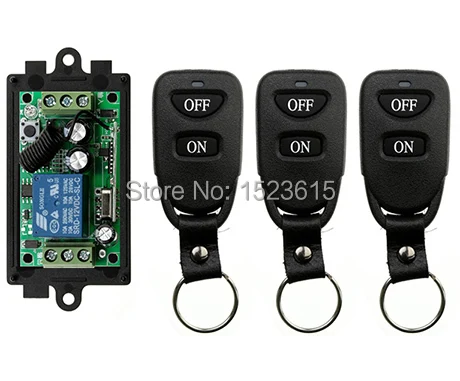 

latest DC12V 1CH 10A Remote Control Light Switch teleswitch Relay Output Radio Receiver Module and 3 pcs Belt buckle Transmitter