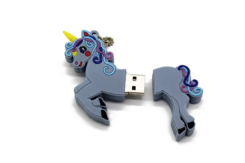 KING SARAS 64 Гб милый мультяшный единорог стиль usb флэш-накопитель usb 2,0 4 ГБ 8 ГБ 16 ГБ 32 ГБ флешка, подарок usb