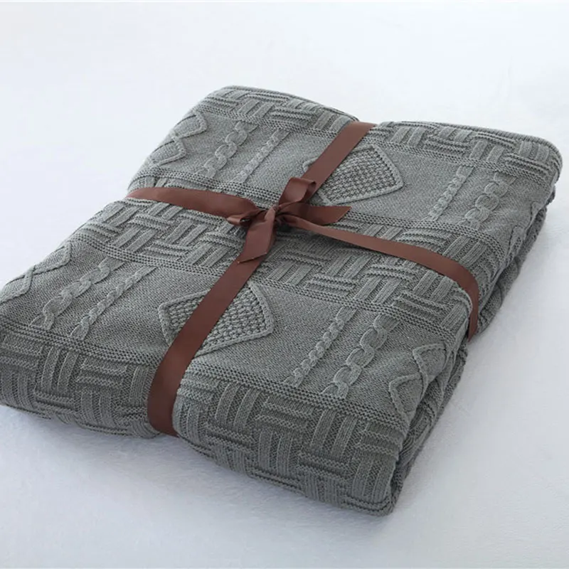 

winter weighted fleece deken blanket for bed adult sofa blankets chunky knit Bedspread solid soft fluffy throw