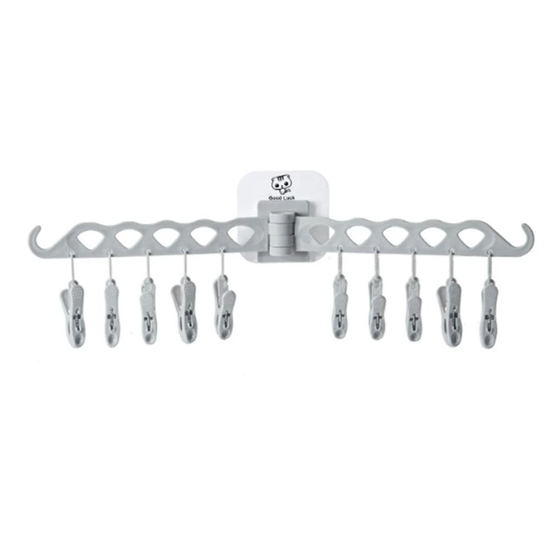 

Portable Multifunction Bathrooms Hanger Rack Clothespin Hanging Drying Rack For Home Kitchen Travel Storage