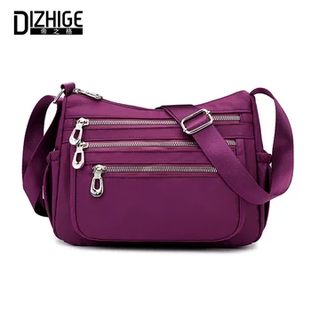 

DIZHIGE Brand Waterproof Nylon Women Bag High Quality Crossbody Bags For Women Solid Zipper Messenger Bags Casual Shoulder Bag