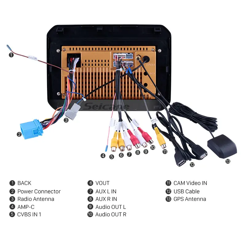  Seicane 9inch Android 8.1 GPS Radio for Suzuki IGNIS 2016-2018 with Bluetooth USB WIFI AUX support 