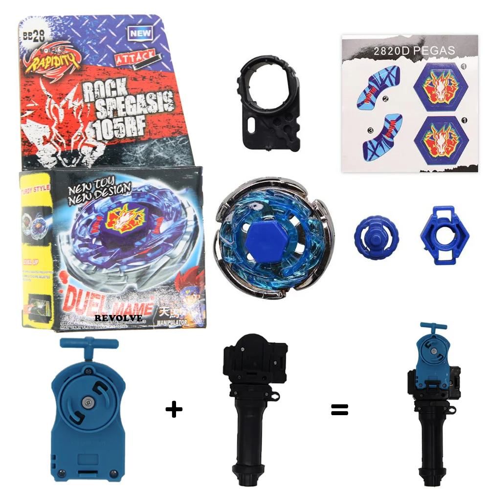 4D Beyblade BB28 Storm Pegasus Pegasis Metal Fusion Beyblade Rock spegasis 105RF