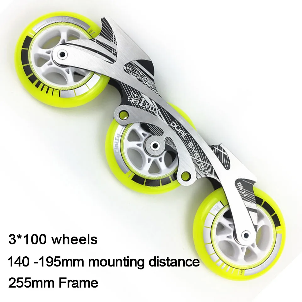 

JEERKOOL Inline Slalom Slide Roller Skates Frame with Infi 100mm Wheels Aluminum Alloy Skating Base 85A Wheel Skates Basin DJ42