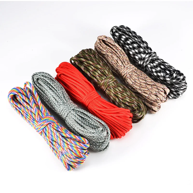 100FT Paracord في 550 المظلة الحبل الحبل خيمة حبل المشي التخييم Paracord 4 مللي متر بقاء سوار حبل أداة خارجية