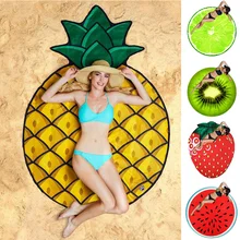 Пляжный коврик, круглая мандала, шаль для путешествий, одеяло для отдыха на открытом воздухе, походный коврик, саронг, пляжное покрывало, бандана, круглое летнее пляжное покрывало