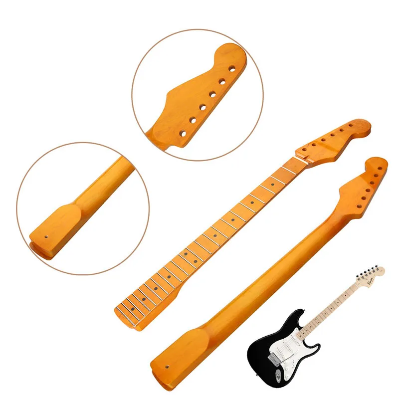 

Electric Guitar Neck 22 Fret Maple Wood for ST Parts Replacement Smooth Surface Drop Shipping Support
