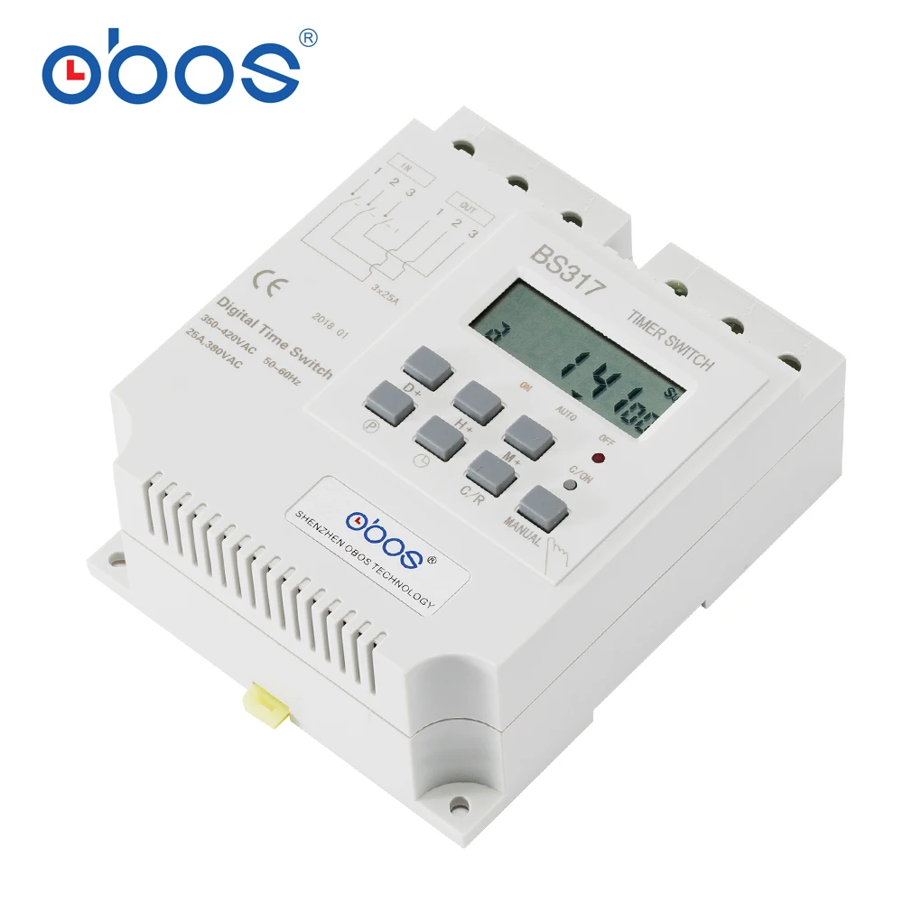Трехфазный таймер OBOS good credit BS317 380 В/25A/16A трехфазный двигатель 16 раз