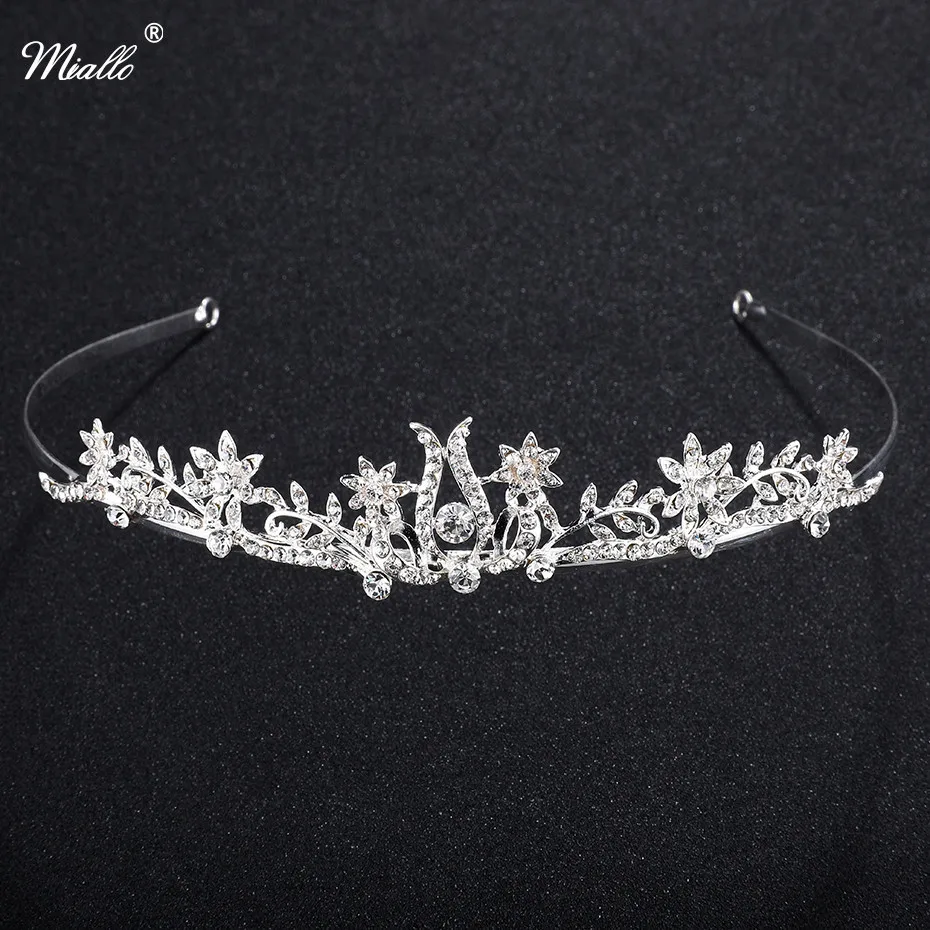 Fashion Crystal Bridal Crown Headband Tiara Hairband Flower Rhinestone Crown Jewelry Wedding