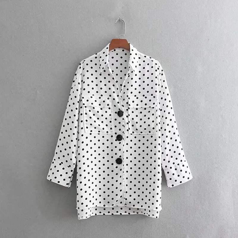 

Fashion women The European and American fashion dot shirt CC43-9003