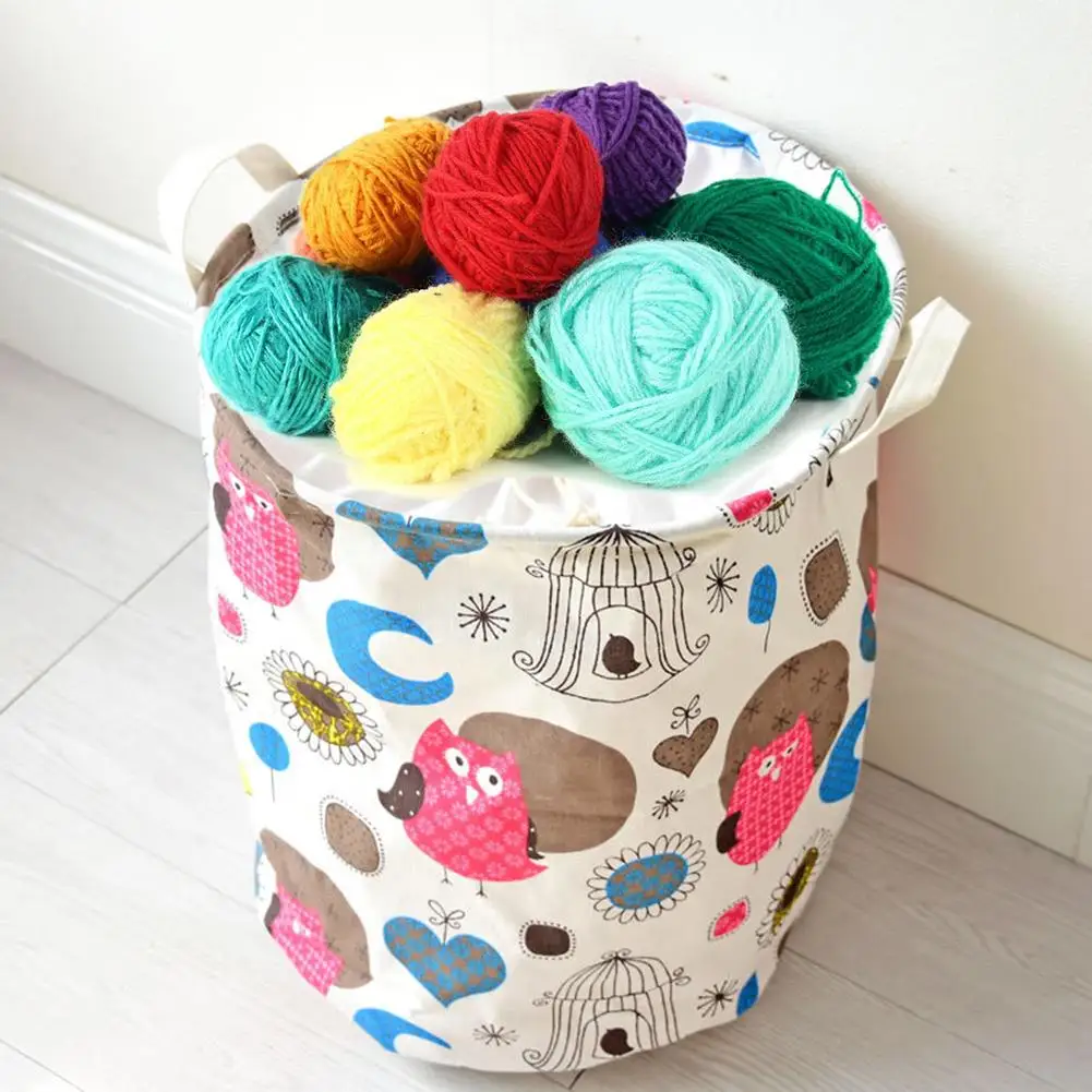 

CHUWUJU Laundry Basket Cotton Linen Waterproof Folding Clothes Storage Box/Basket/Bucket Children Toys Organizer Container