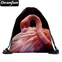 Deanfun женская сумка на шнурке с Фламинго многофункциональная для органайзера с веревкой 60130