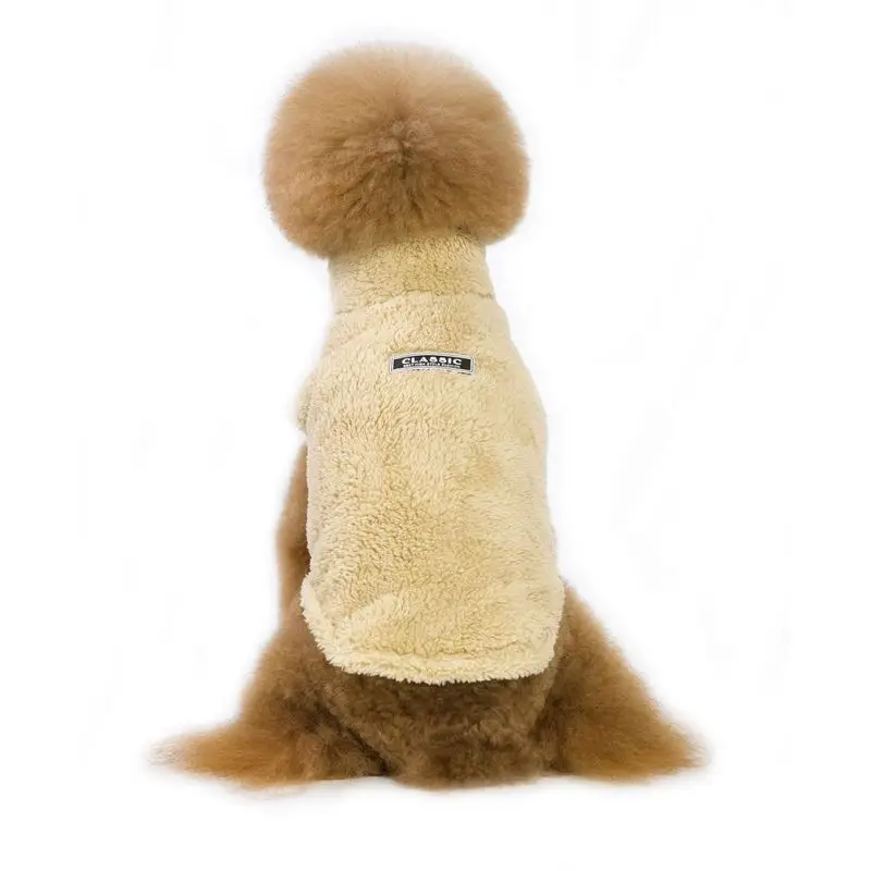 

Cute Pet Dogs Solid Warm Coats Warm Casual Coats with High Collar for Winter and Autumn Puppy Cloth for Pet Dog Puppy Supplies