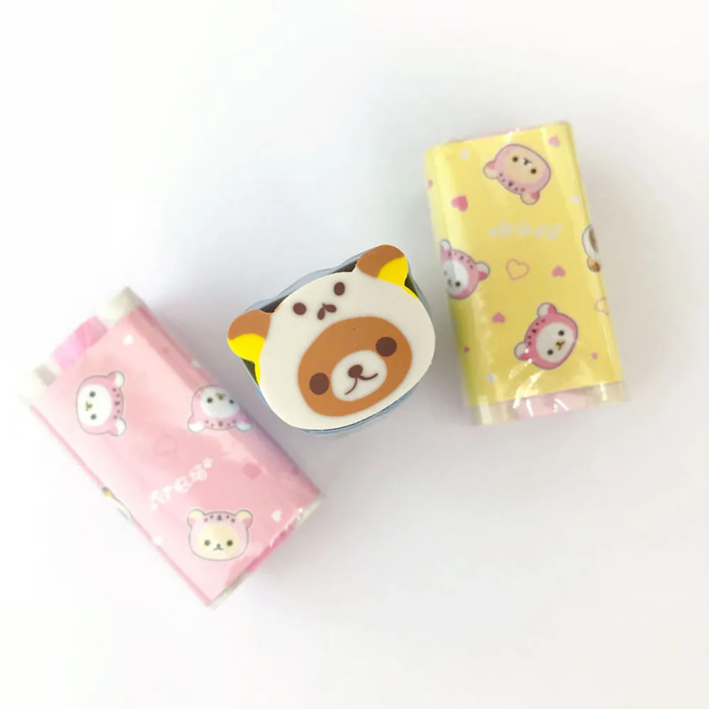 1 шт. милые ластики Kawaii Rilakkuma, резиновые ластики, коррекция, школьные канцелярские принадлежности для студентов