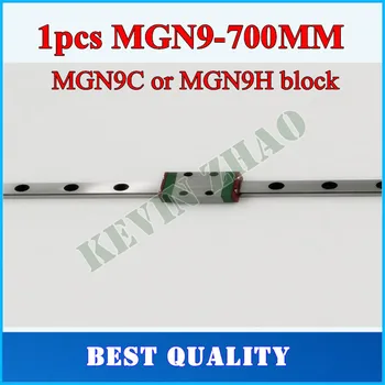 

9mm Linear Guide MGN9 L= 700mm linear rail way + MGN9C or MGN9H Long linear carriage for CNC X Y Z Axis