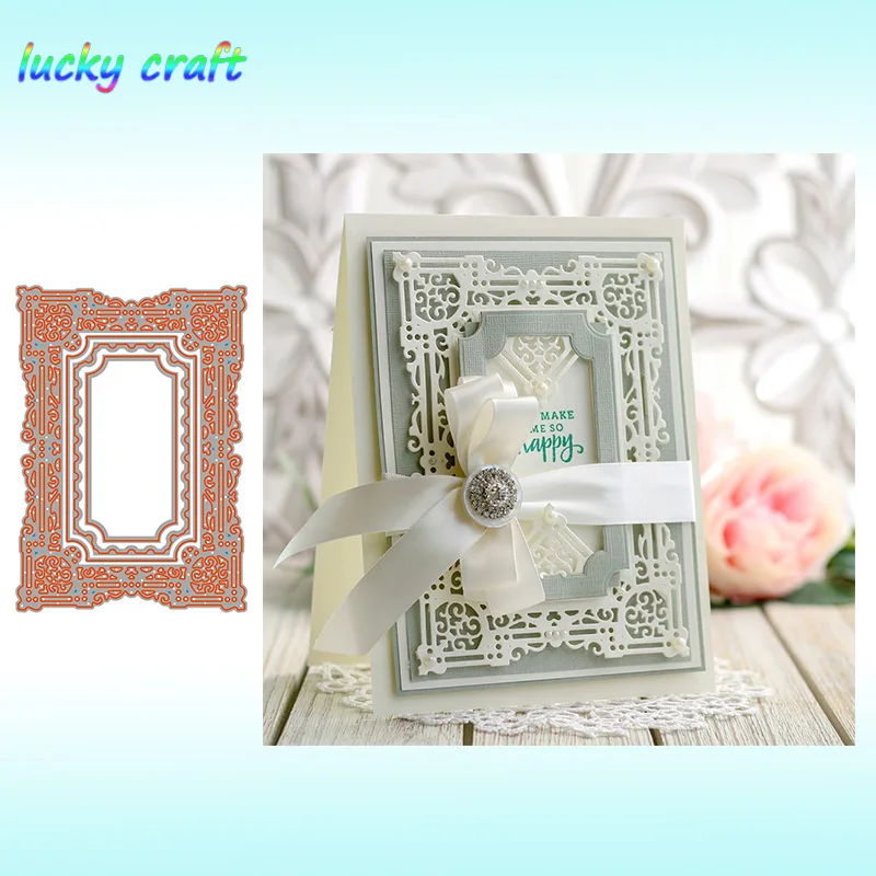 

Luck YCraft Hollow Lace frame set Metal Cutting Dies for DIY Scrapbooking Embossing Paper Cards Making Crafts Dies Cut New 2019