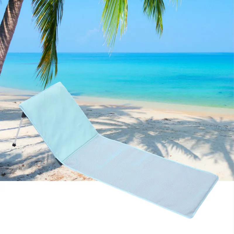 

Outdoor Beach Folding Bed Aviation Aluminum Alloy Single Simple Lifting Chair With Cushion Simple Outdoor Camping Furniture