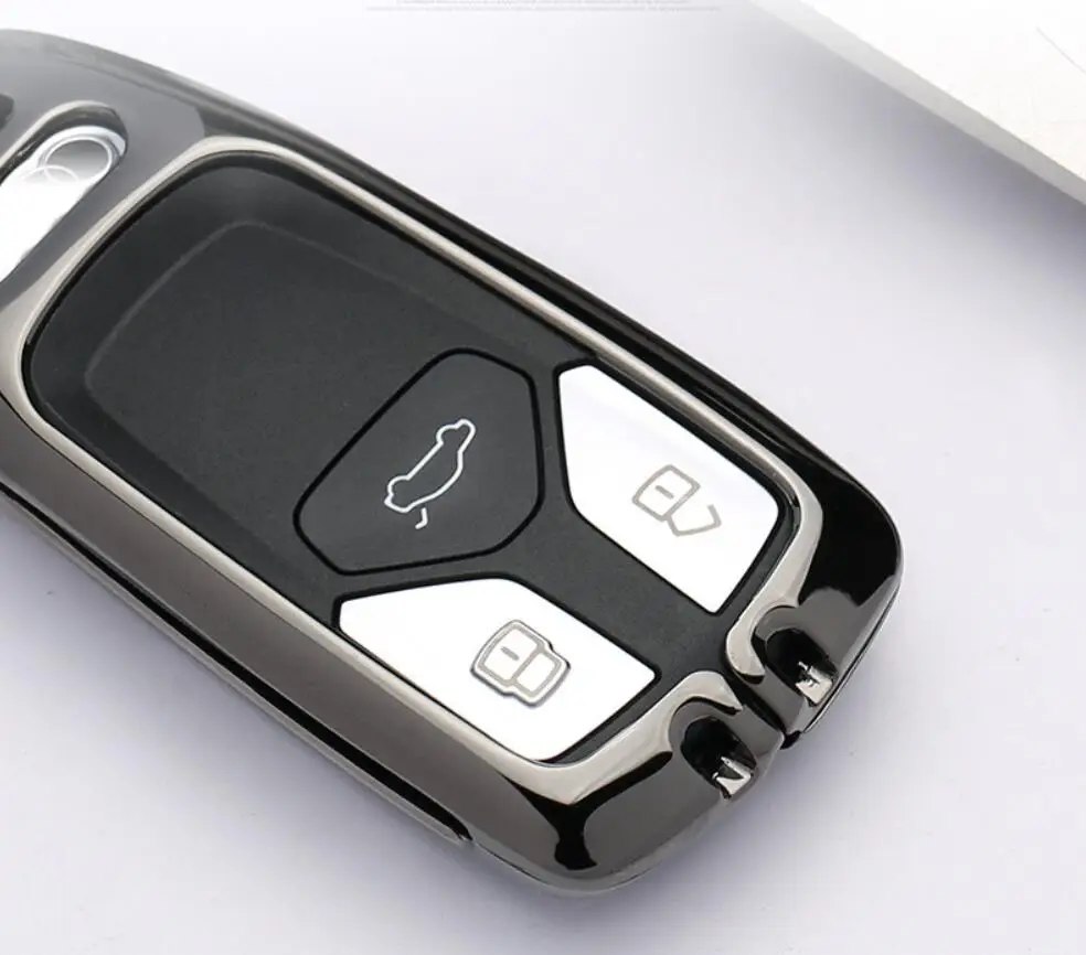 Автомобильный Стайлинг оцинкованный сплав ключ чехол карман для AUDI A4 B9 Q5 Q7 TT TTS 8 S аксессуары для салона автомобиля