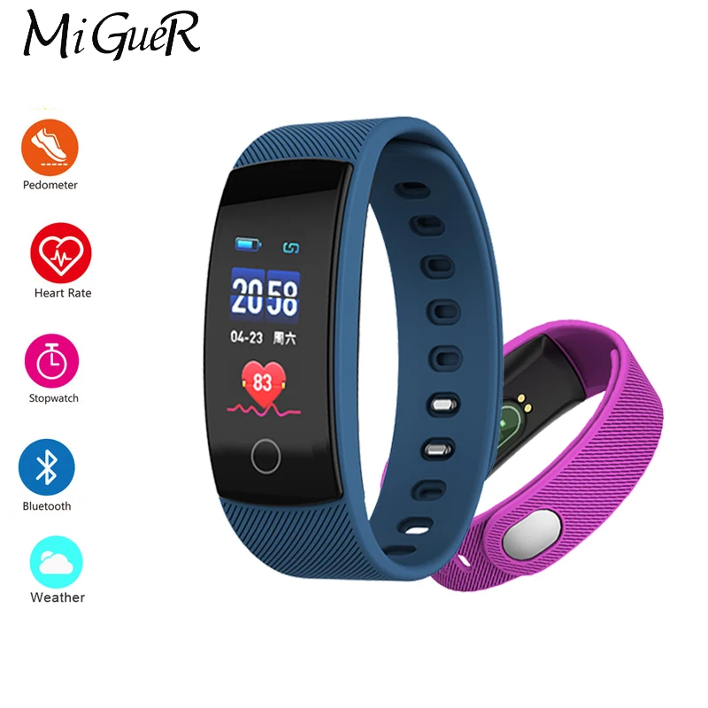 

MiGueR QS80 smart bracelet Color Screen smart bracelet Women Men Sport Fitness tracker heart rate monitor waterproof ip67