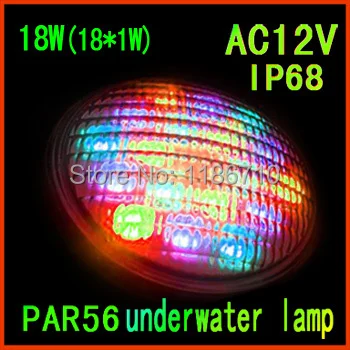 Best Price Factory Direct Sale 18W(18*1W) LED Piscine Single Color Par56 LED Swimming Light Underwater Pool Lamp Spot Lamp Free Shipping