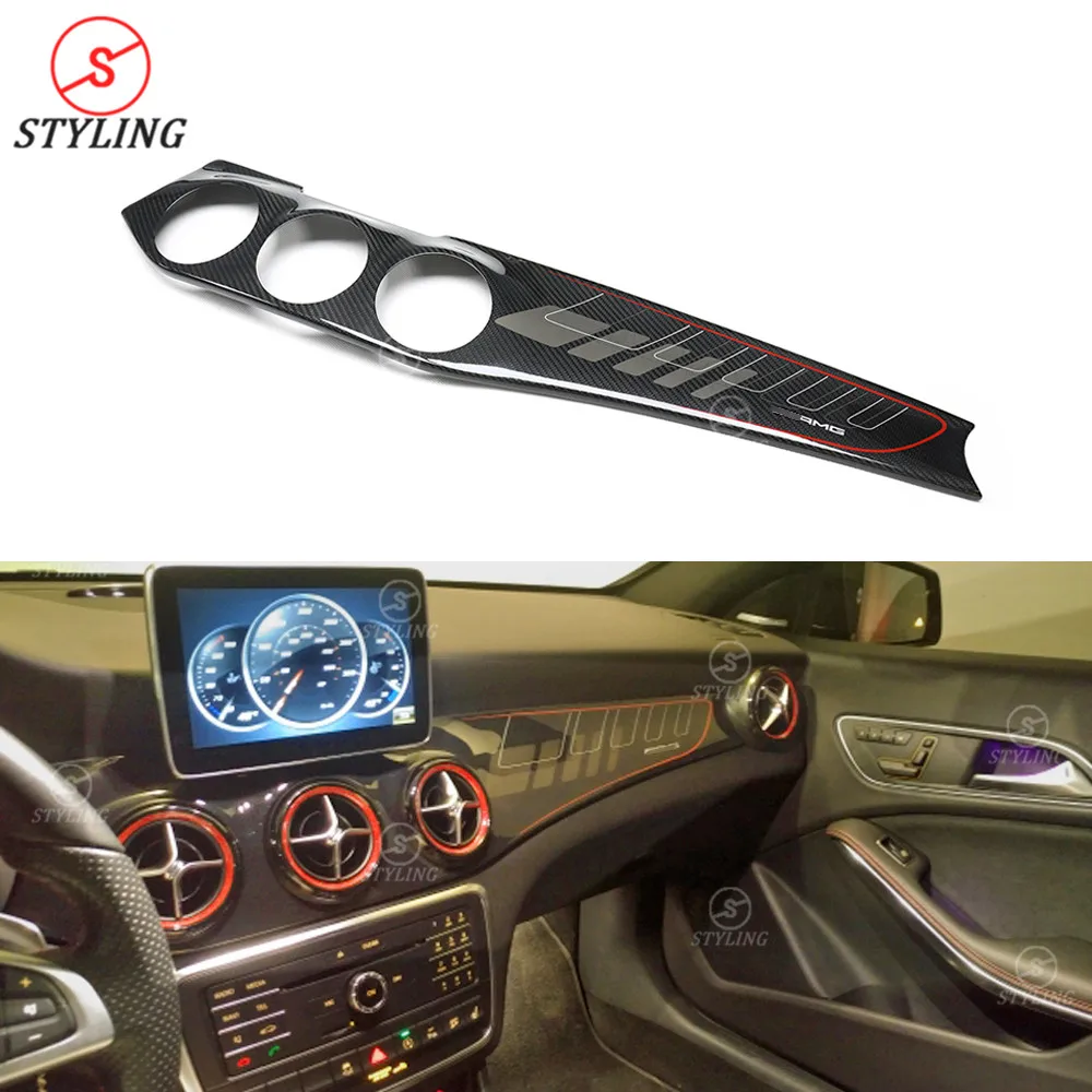

Interior Trim For Mercedes-benz AMG GLA CLA Carbon Center Console Dashboard Panel Upgard Air Vent Surround cover LHD Only