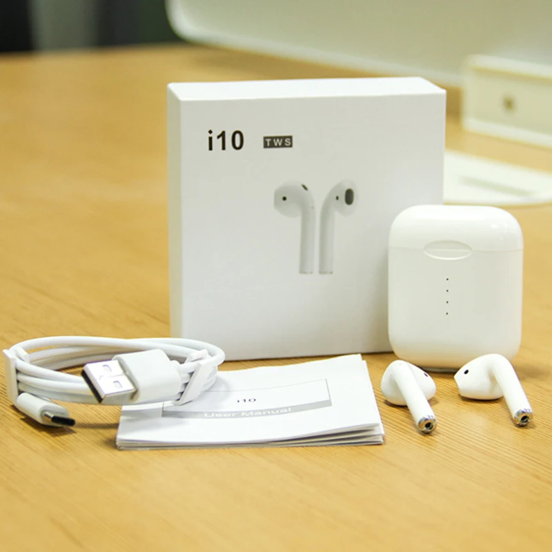 

I10 TWS Bluetooth 5.0 Wireless Earbuds Earphone Wireless Charging Binaural Calling with Mic Charging Box For Android iPhone