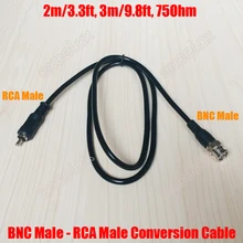 2 м 6.6ft/3 м 9.8ft BNC штекер RCA штекер Конвертация видео кабель 75Ohm коаксиальный кабель AV адаптер для видеонаблюдения