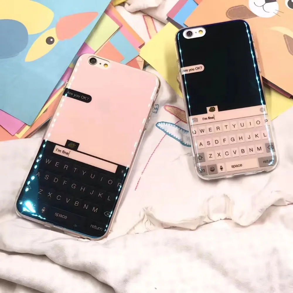 Rohdea iphone8 Blue Ray клавиатура Зеркало силиконовый чехол для iphone6 6 S 7 плюс 8 лягушка