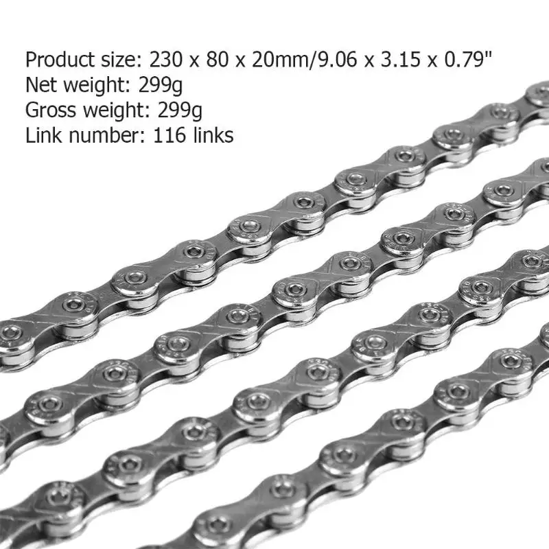 Excellent Bicycle Chain 116 Links 10/30 Speed MTB Mountain Bike Cycling Steel Chain for MTB Road Bike Cycling Parts 8