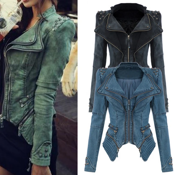 Popular Denim Jacket Studded-Buy Cheap Denim Jacket Studded lots ...
