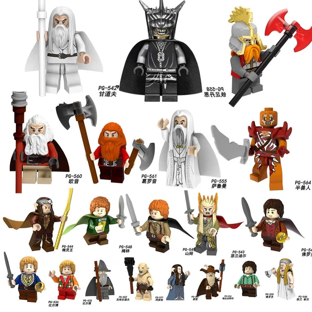 

Building Blocks Lord of The Rings Figures Leogolas Sauron Ringwraith Bilbo Azog Gandalf Toys for Kids Gifts Harii Potter