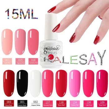 

UV Led Lamp Gel Nail Polish Good Quality 15ml Red Color Nail Art Gel Polish Enamel Permanent Professional Soak Off Gel Varnish