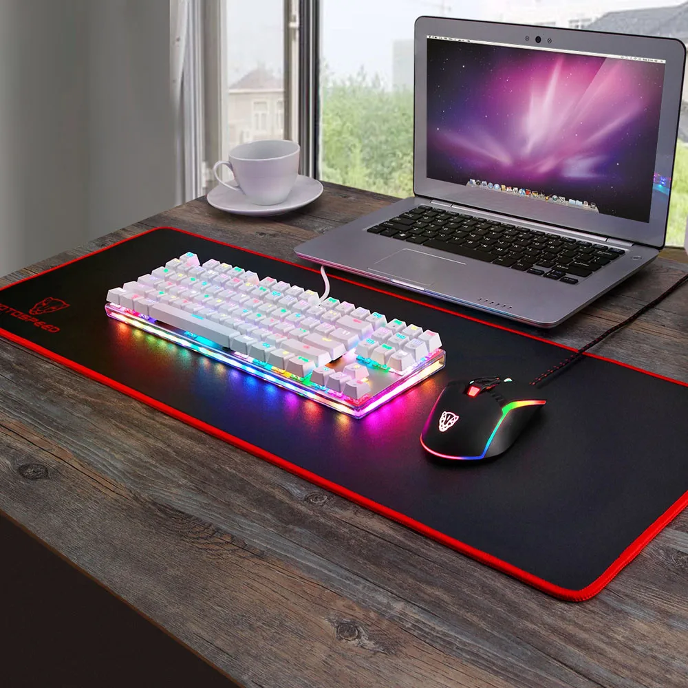 Игровая клавиатура MotoSpeed K87S Проводная Механическая с голубой RGB подсветкой