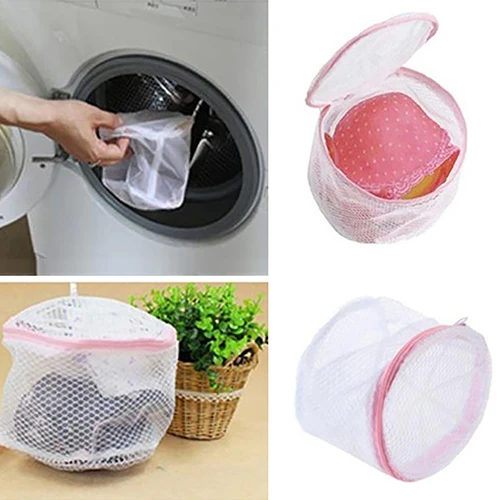 1pc Washing Machine Clothes Underwear Zipper Closure Laundry Mesh Net Pouch Bag Washing Supplies