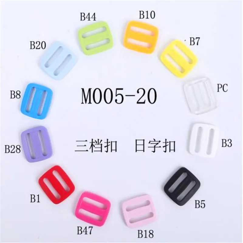 

KAM 20mm width for Webbing plastic POM Adjustable Tri-Glide Buckles 8 Shape strap release buckle Slider CX61