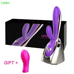 Leten взрослые игрушки G фаллоимитатор вибратор Секс-игрушки для женщины интеллектуальные Отопление кролик клиторный вибратор анальный vibrador
