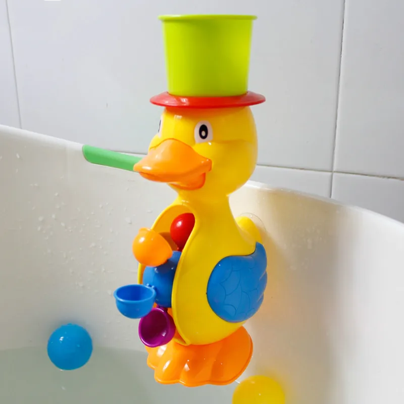

Kids Shower Bath Toys Cute Duck Penguin Waterwheel Toys Baby Faucet Bathing Water Spraying Toy