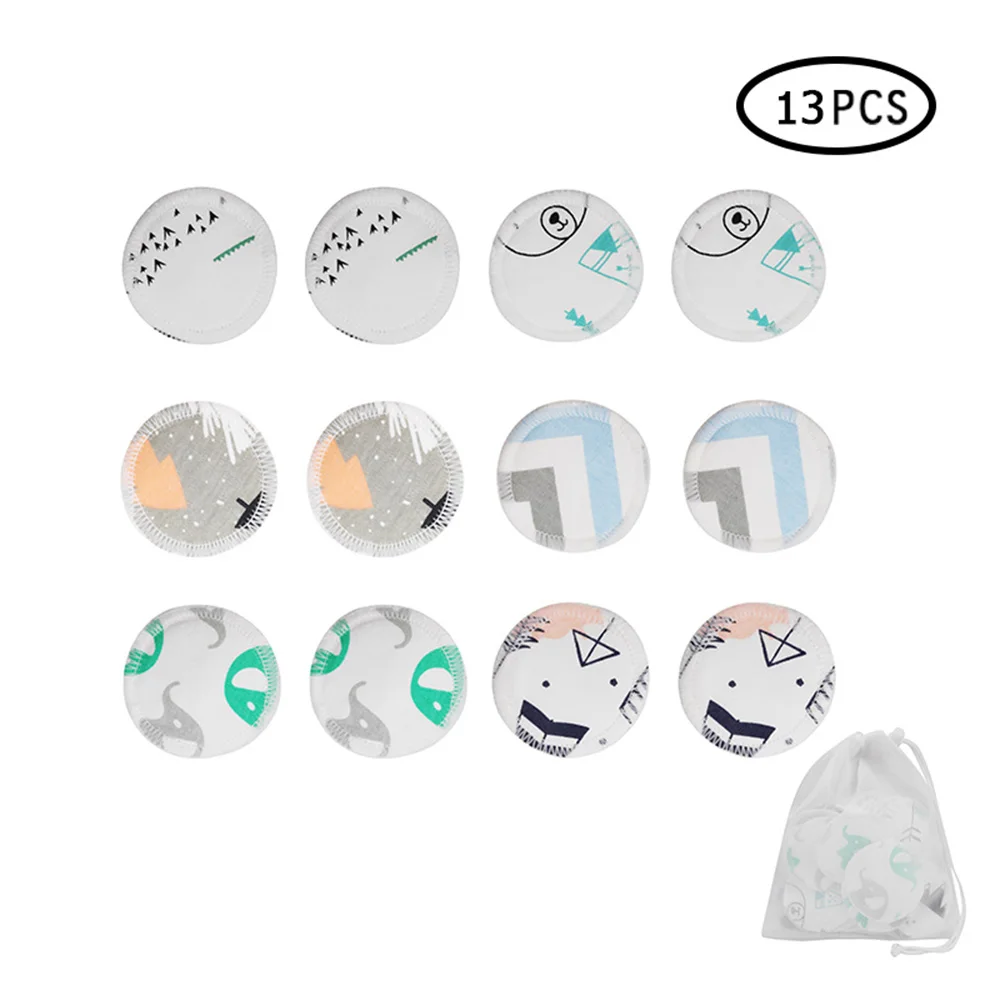 

12Pcs Cartoon Reusable Cotton Pad Make up Facial Remover Double layer Wipe Pads Nail Art Cleaning Pads Washable with Laundry Bag