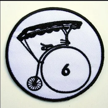 

100 pcs THE PRISONER TV Series Patrick McGoohan "Number 6" Embroidered Village Patch Biker Jacket Vest patchwork accessories