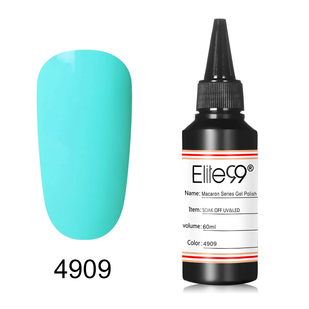 Elite99 60 мл светящийся в темноте гель Macaron цветной лак для ногтей Vernis Полупостоянный УФ Гель-лак для ногтей макияж Искусство Маникюр гель - Цвет: S-MKL4909