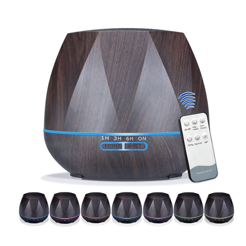 

550ML Ultrasonic Air Cool Mist Humidifier With Remote Control Essential Oil Aroma Diffuser LED Lights Home Aromatherapy Diffuser
