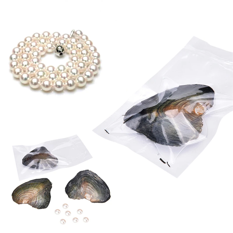 

Jewelry Gifts Shell Wish Pearl Oyster Vacuum-packed 7-8mm Randomly Color/Shaped Natural Real Pearls in Oyster Pearls 1 PC