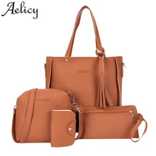 Aelicy אישה תיק 2019 חדש אופנה ארבעה מקשה כתף תיק שליח תיק ארנק נסיעות ילדה חדש תיק דש ספורט טלפון כיס(China)