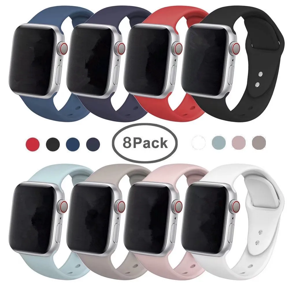 Ремешок для Apple Watch Series 4 3 2 40 мм 44 мягкий силиконовый дышащий сменный ремешок