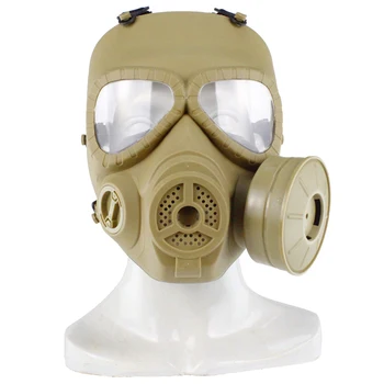 

WST Tactical Paintball Head Mask Full Face Single Canister Electric Ventilative Biochemical Gas Mask for Outdoor Airsoft WarGame