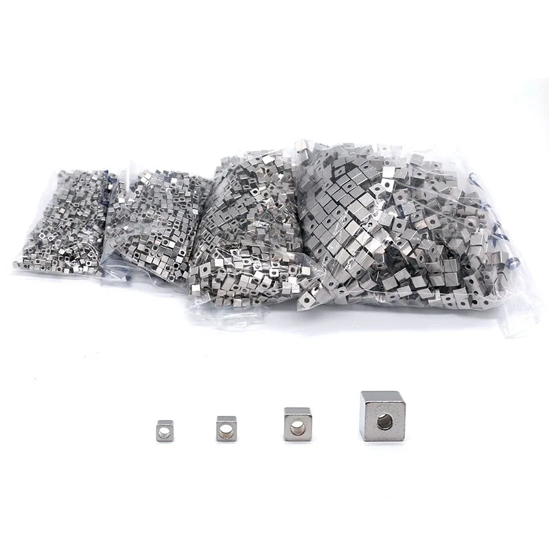 

50pcs/lot Stainless Steel Silver Tone Solid Square Bead 2.5 3 4 6MM with 2mm Big Hole Cubic Charm Bead DIY Jewelry Accessories