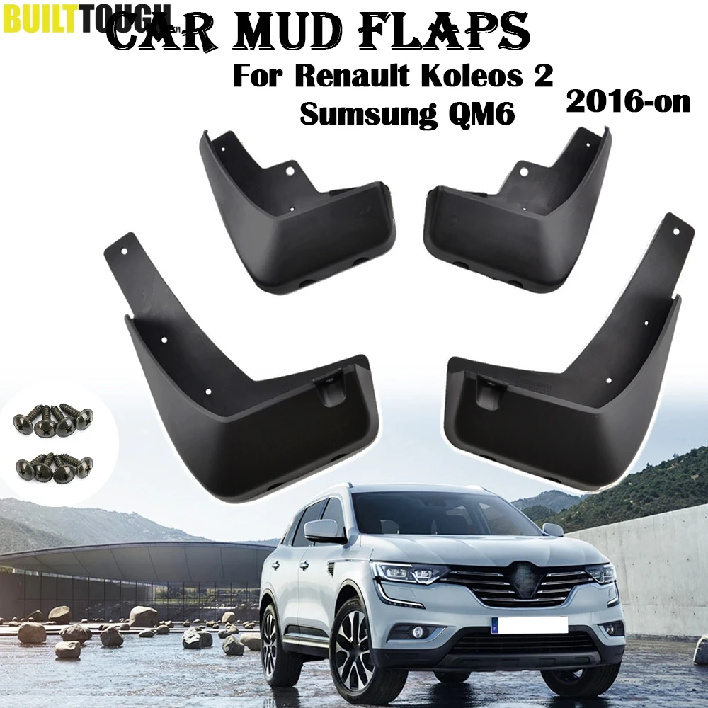 Car Mudflaps For Renualt Koleos II 2016-on Mud Flaps Splash Guards Mudguards Flap Front Rear Fender Protector Sumsung QM6 | Автомобили и