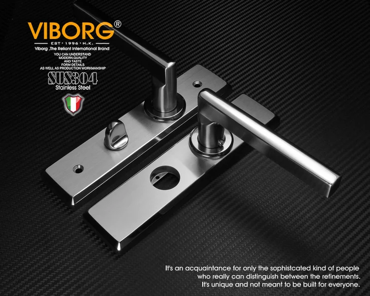 VIBORG Deluxe 304 из нержавеющей стали с ключом безопасности уединение спальни гостиной вход врезной замок для двери рычаг замок набор